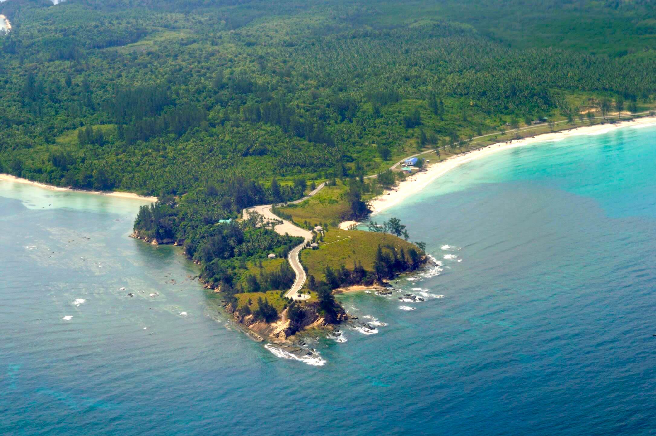 Tip of Borneo Tanjung Simpang Mengayau seen from the air